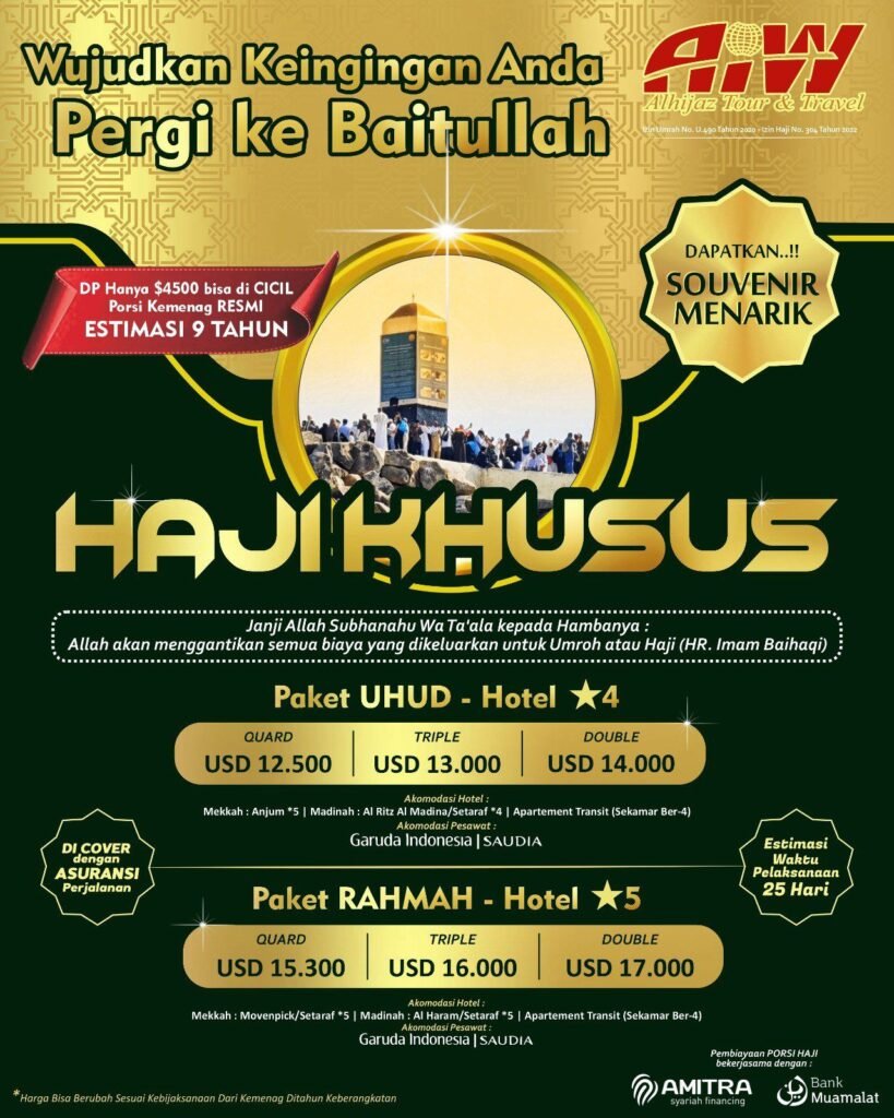 Paket Haji Khusus Alhijaz Indowisata