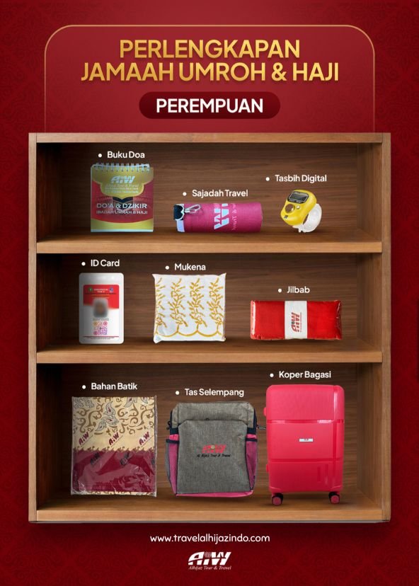 Perlengkapan Umroh Jamaah perempuan Alhijaz Indowisata
