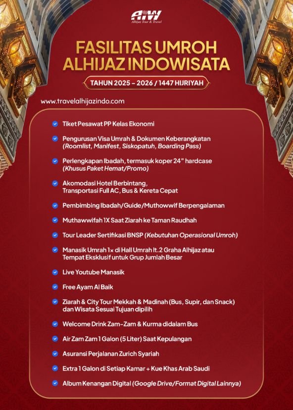 Fasilitas Umroh Alhijaz Indowisata