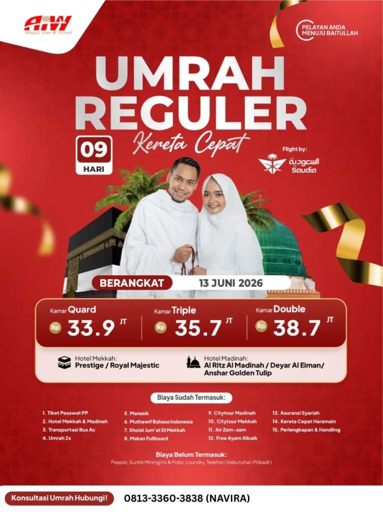 Paket Umroh Reguler 13 Juni 2026 Alhijaz Indowisata