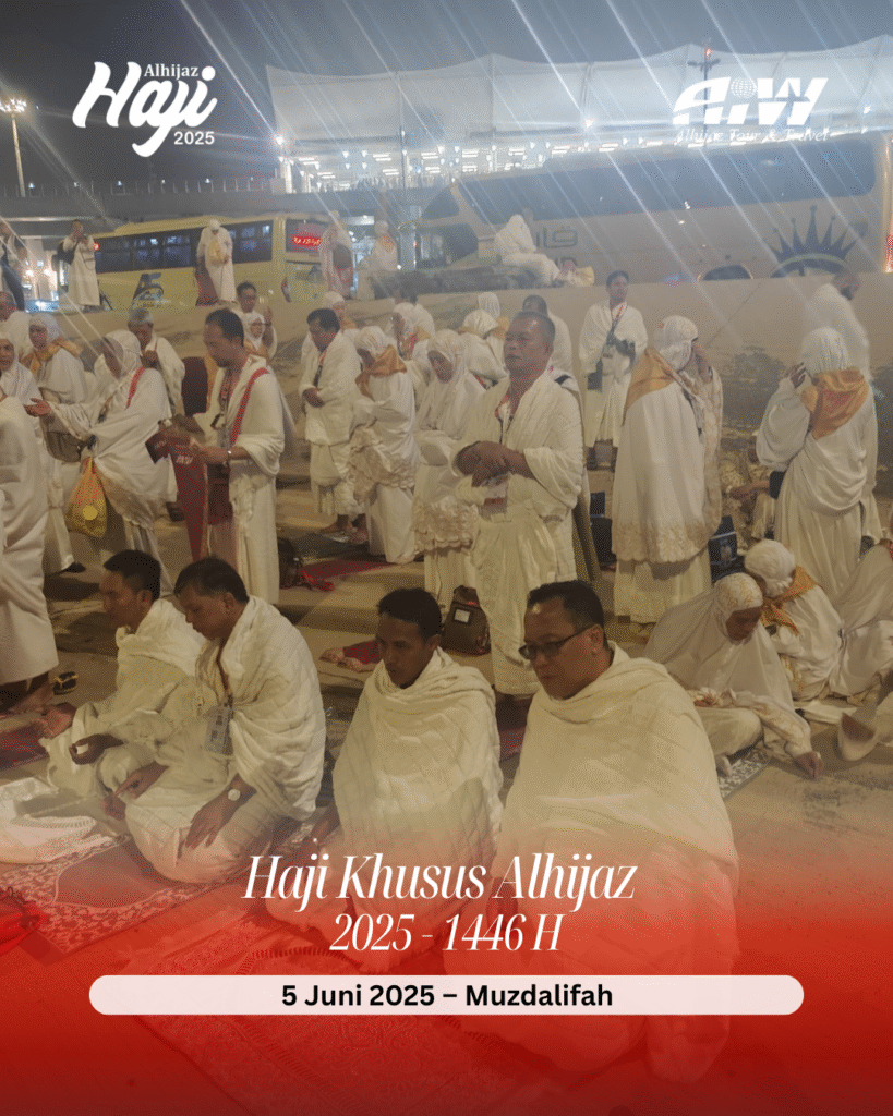 Mabit di Muzdalifah Haji Khusus Alhijaz 2025