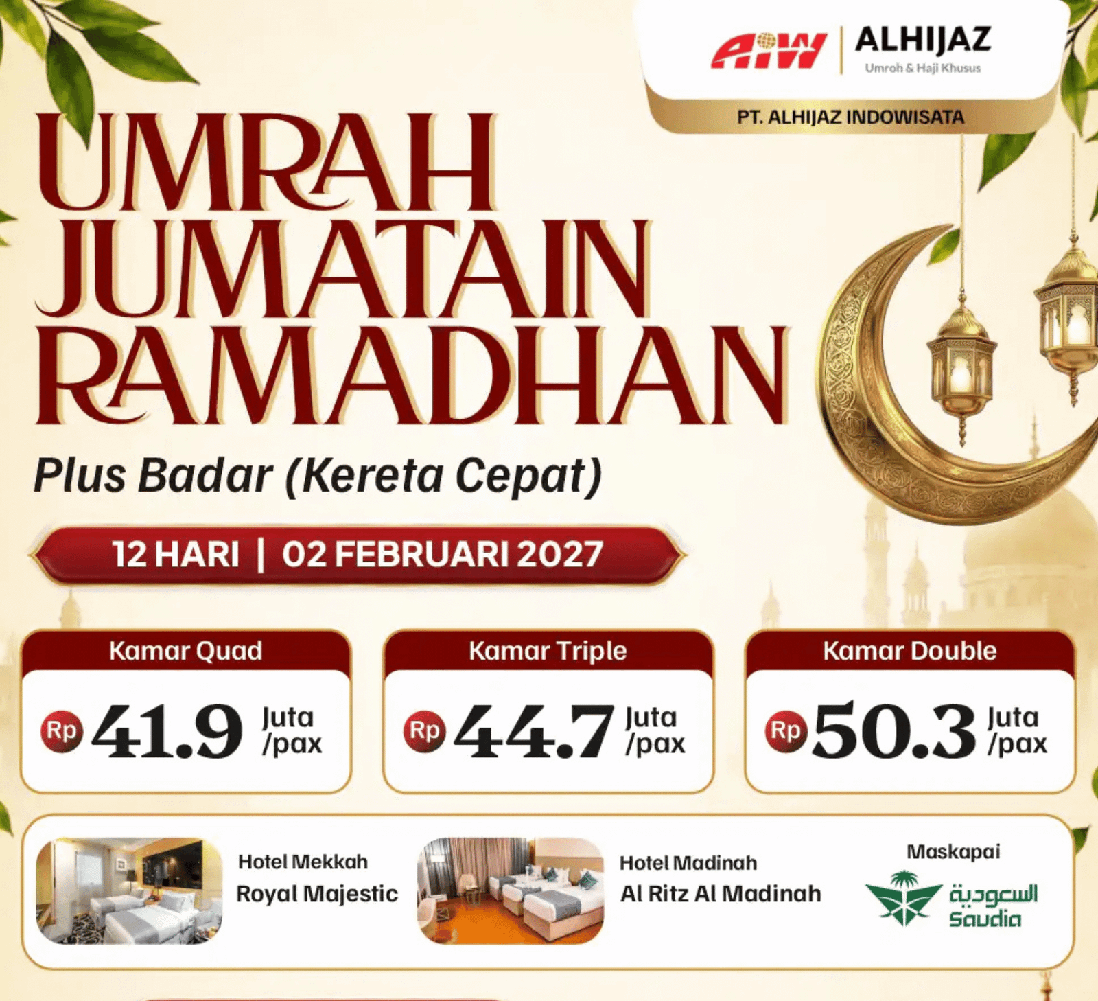 Travel Umroh dan Haji Jumatain plus Badar 2027