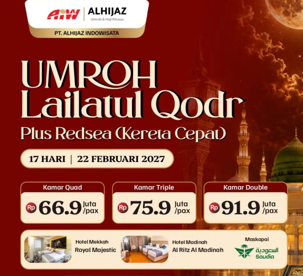 paket umroh ramadhan 2027 lailatul qadar
