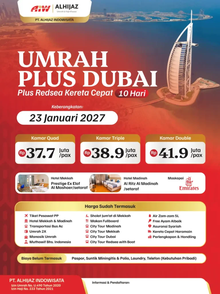 harga paket umroh plus dubai